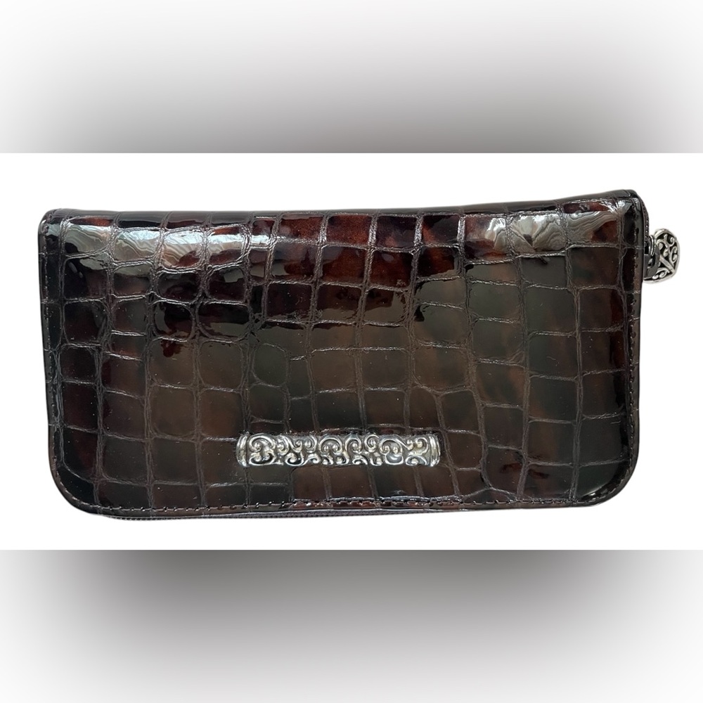 Hostess Pick Brighton Brown and Silver Wallet Crossbody